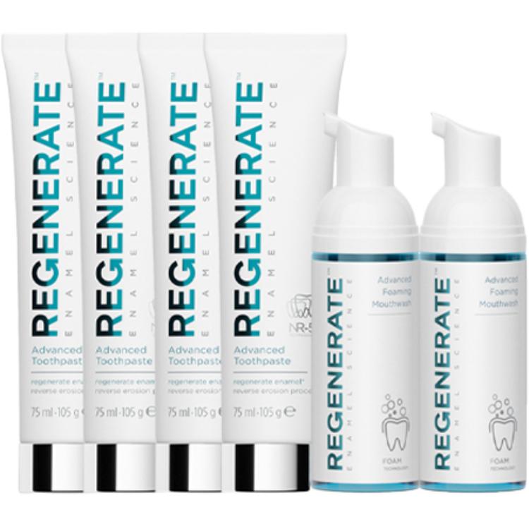 

Зубная паста для восстановления эмали + ополаскиватель для рта cloud foam набор для ухода за полостью рта освежающий дыхание 75мл+50мл REGENERATE