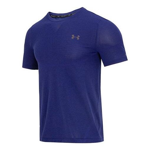 

Футболка rush seamless legacy tee 'dark blue' Under Armour, синий