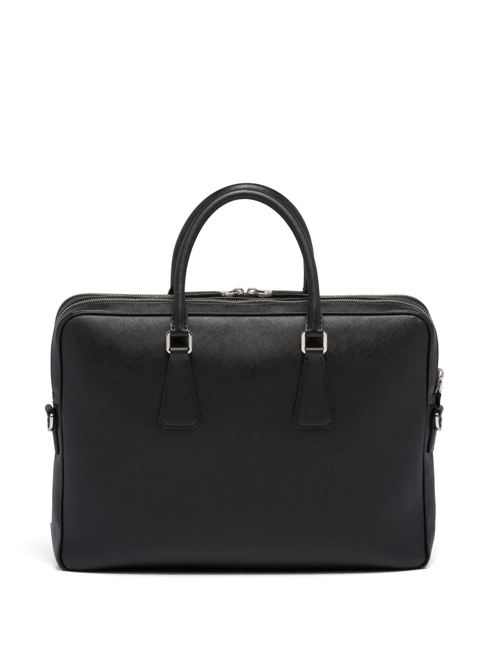 Портфель из сафьяновой кожи Prada, черный — фото 3