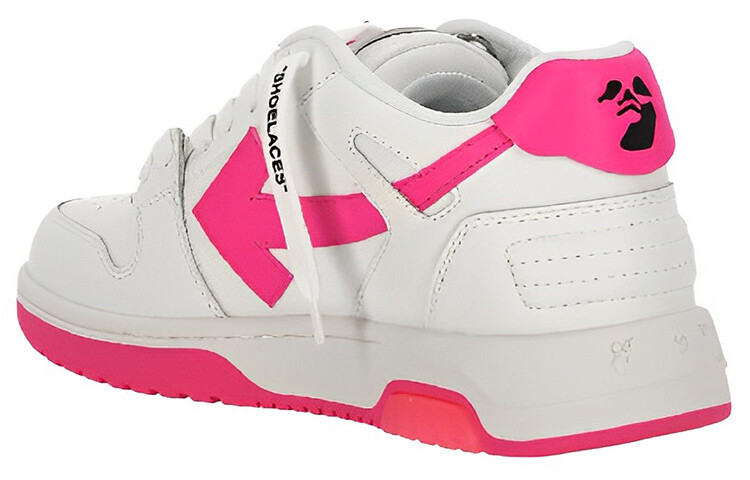 OFF-WHITE Out Of Office из телячьей кожи, белая фуксия (женские) — фото 4