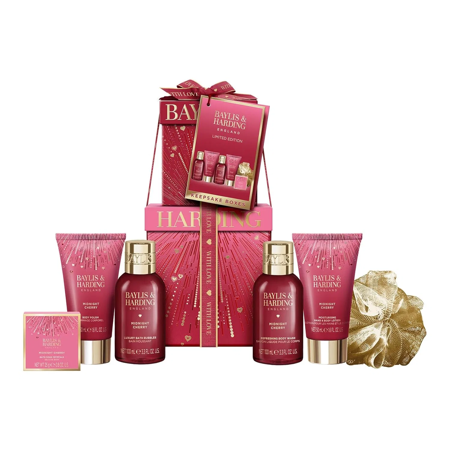 Подарочный набор Baylis & Harding Midnight Cherry Luxury Pampering, веганский Baylis & Harding