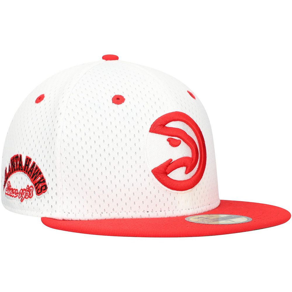 

Мужская облегающая шляпа New Era белая/красная Atlanta Hawks Throwback 2Tone 59FIFTY, цвет Haw White