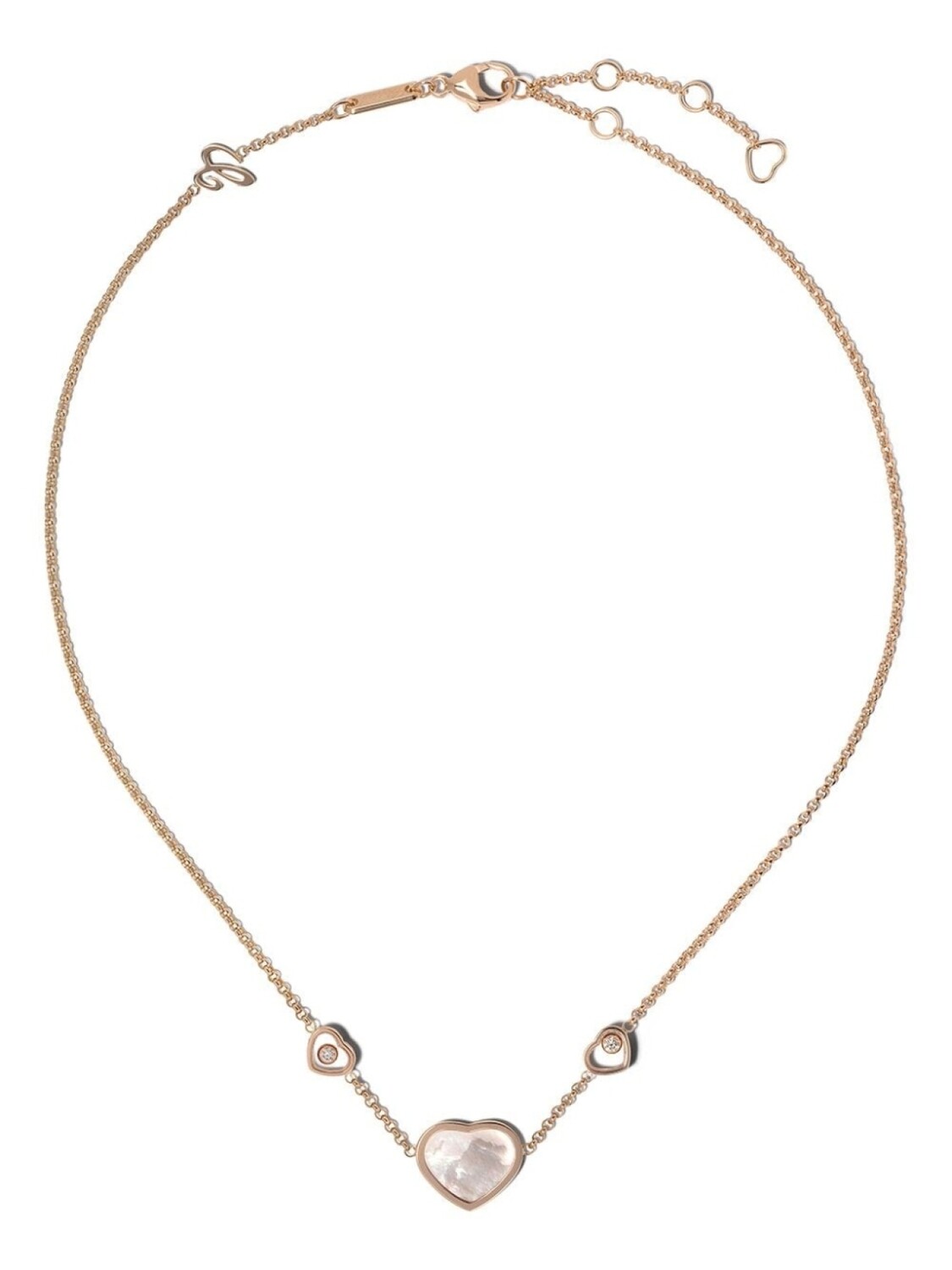 

Колье Happy Hearts из розового золота с бриллиантами Chopard, розовый