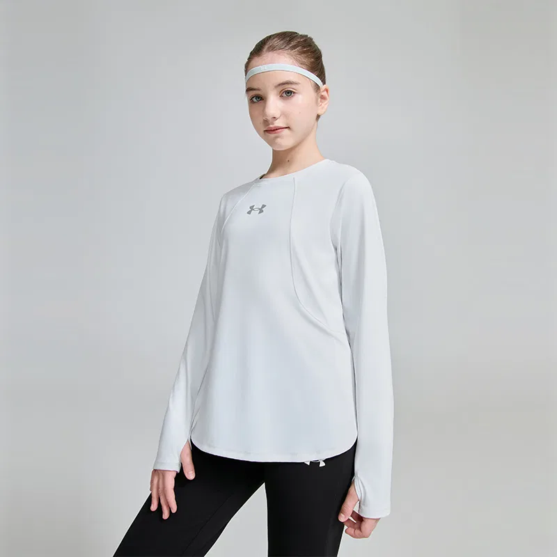Футболка детская Under Armour Stretch белая — фото 4