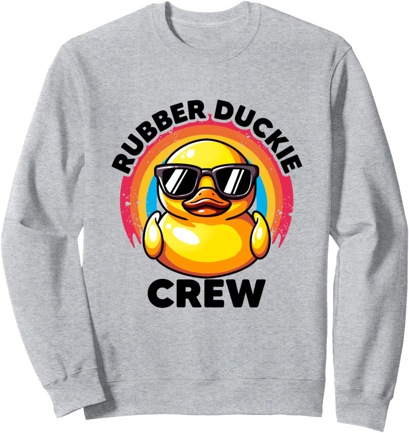 

Футболка с забавной резиновой уточкой Rubber Ducky Crew I Love Ducks Lovers Funny Rubber Duckie Cute Duck Lady Ducky Duck Mom, серый