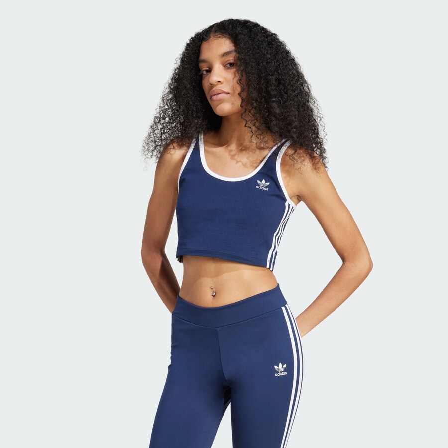Топ ADIDAS ORIGINALS Adicolor, темно-синий — фото 2