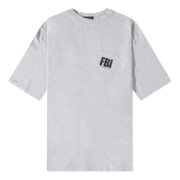 

Футболка fbi oversized t-shirt 'heather grey black' Balenciaga, серый