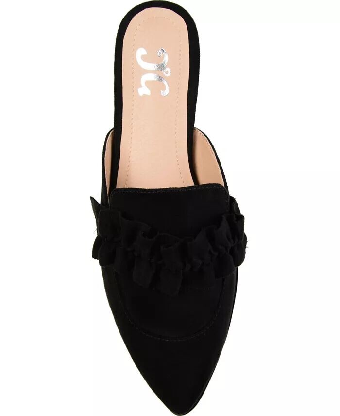 Женские мюли Kessie Ruffle с острым носком без застежек Journee Collection, черный — фото 4