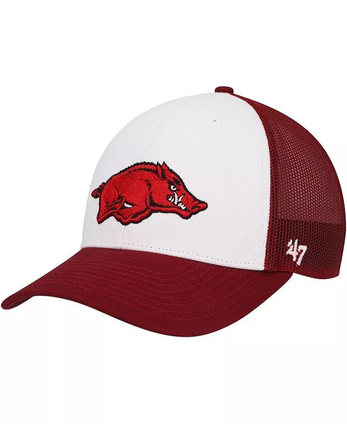 

Мужская белая регулируемая шляпа Cardinal Arkansas Razorbacks Freshman Trucker '47 Brand, белый