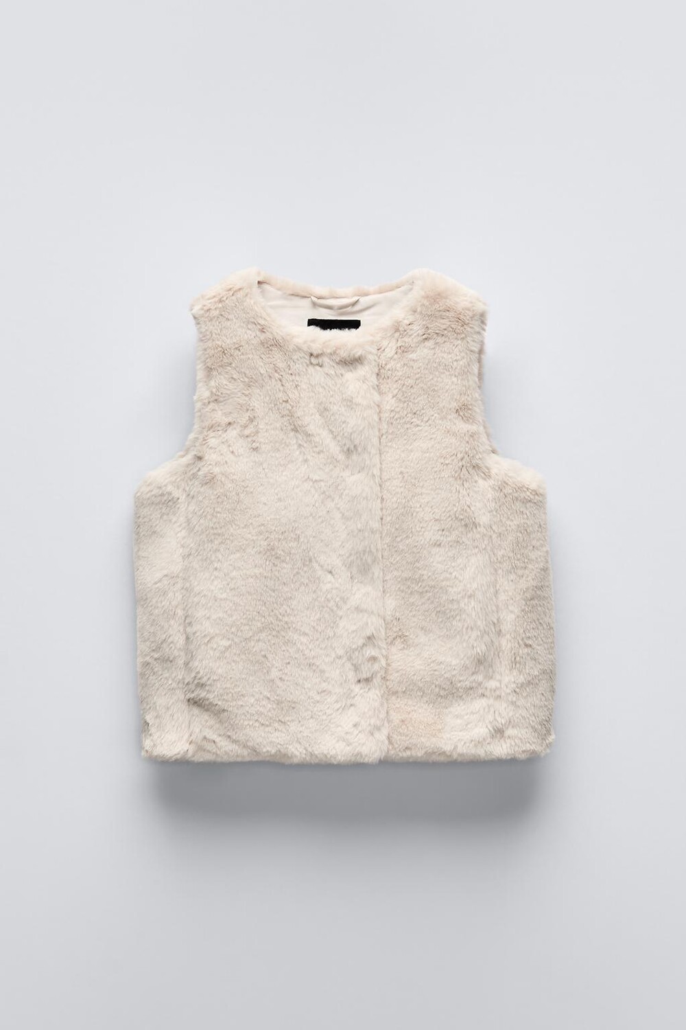 

Жилет из искусственного меха ZARA, цвет stone