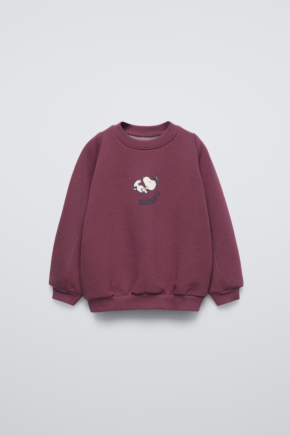 

Толстовка с изображением снуппи арахиса ZARA, цвет dark burgundy