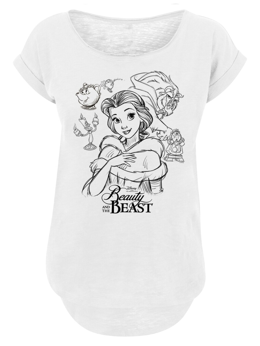 

Футболка F4NT4STIC Disney Beauty And The Beast Collage Sketch, mottled white
