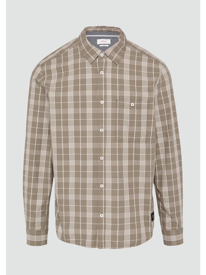 

Рубашка 83N5_светло-коричневая s.Oliver