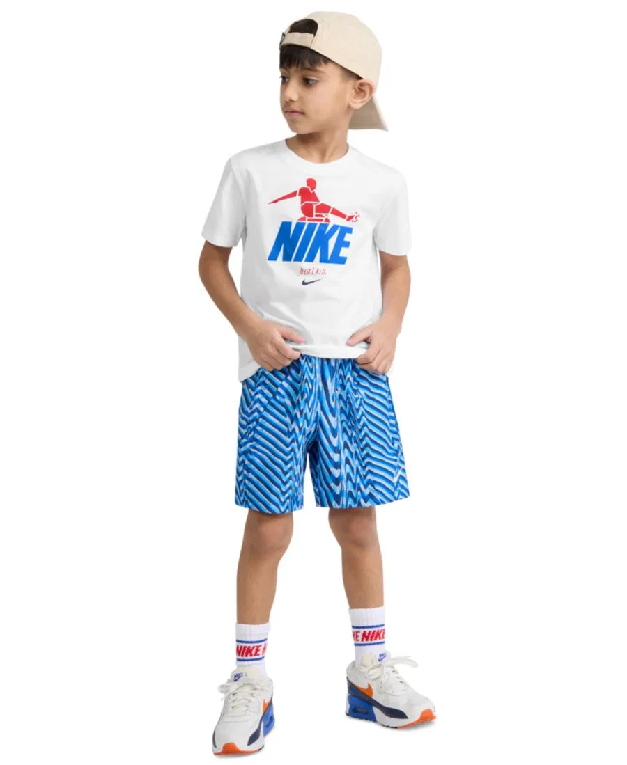 Футболка с коротким рукавом для мальчиков 4-7 лет Nike, белый — фото 3