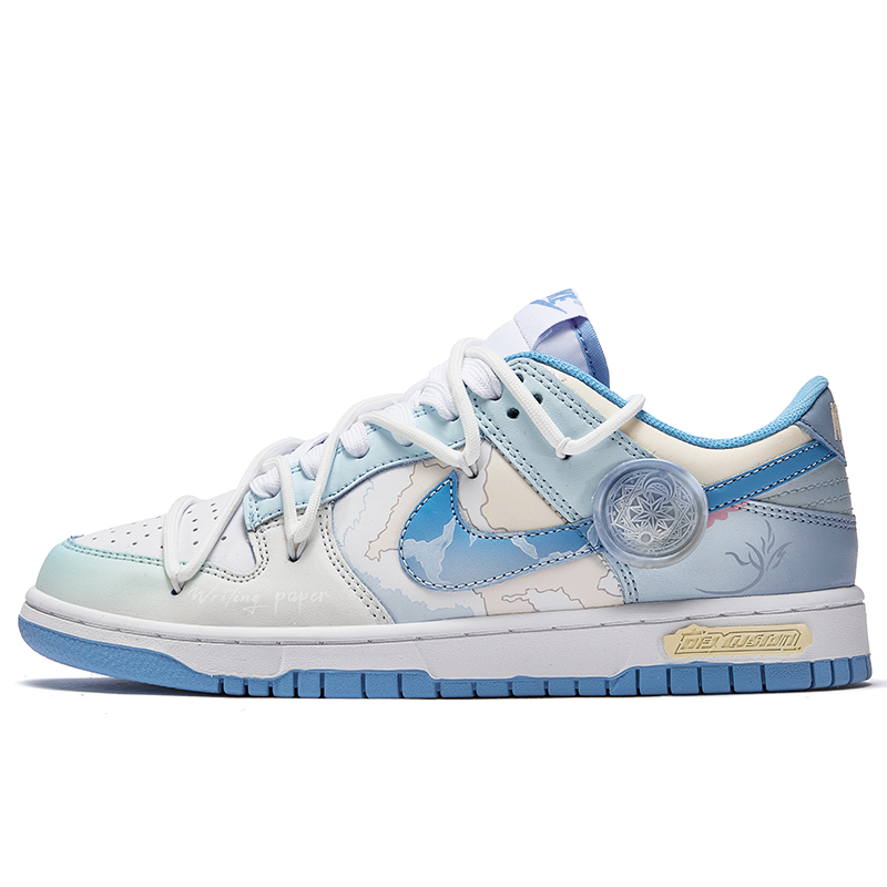 

Кроссовки Nike Dunk Skateboard Shoes Women's Low-Top Blue, Синий, Кроссовки Nike Dunk Skateboard Shoes Women's Low-Top Blue