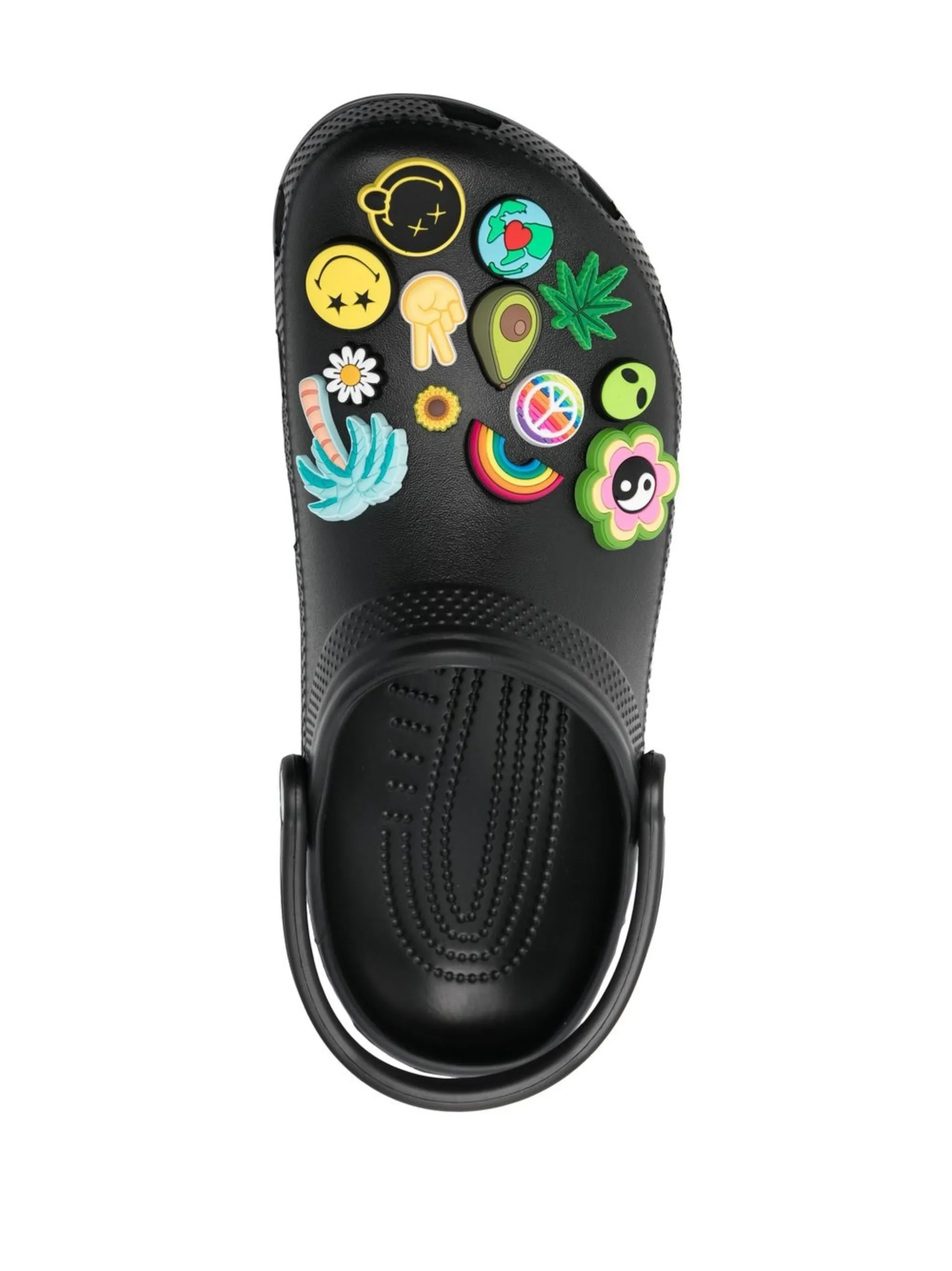 Сандалии Classic с подвесками Crocs, черный — фото 4