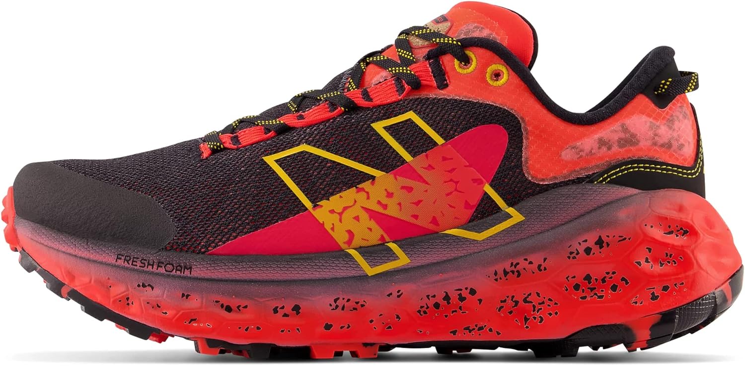

Кроссовки для бега New Balance Men's Fresh Foam More Trail V2, Black/Electric Red