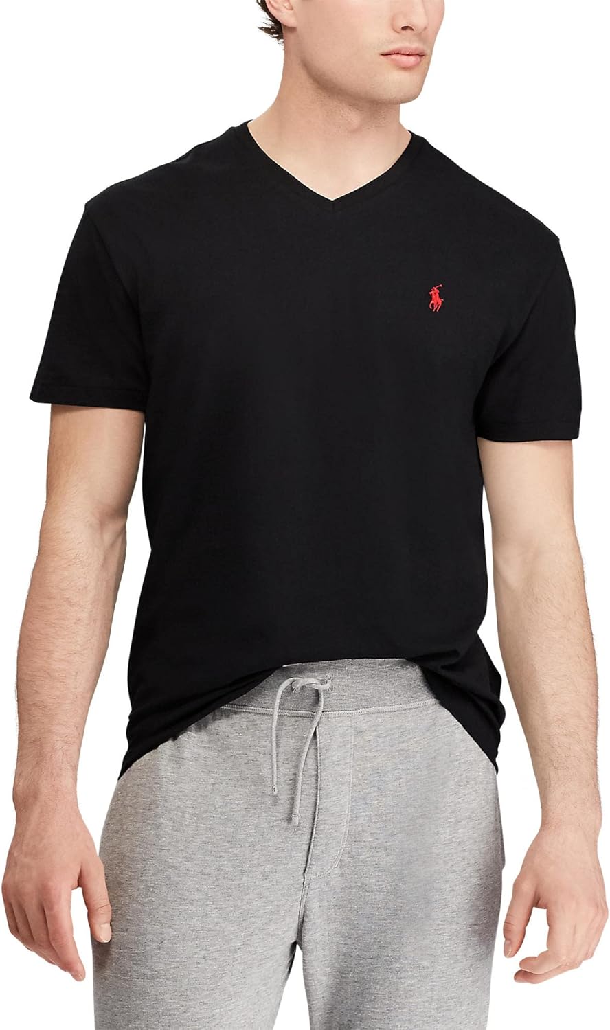 

POLO RALPH LAUREN Футболка с V-образным вырезом классического кроя, Grey