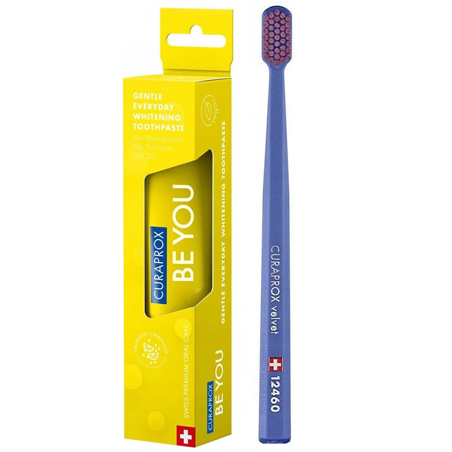 

зубная щетка Curaprox CS 12460 бархатная (многоцветная) + зубная паста Curaprox Grapefruit Bergamot 60 мл