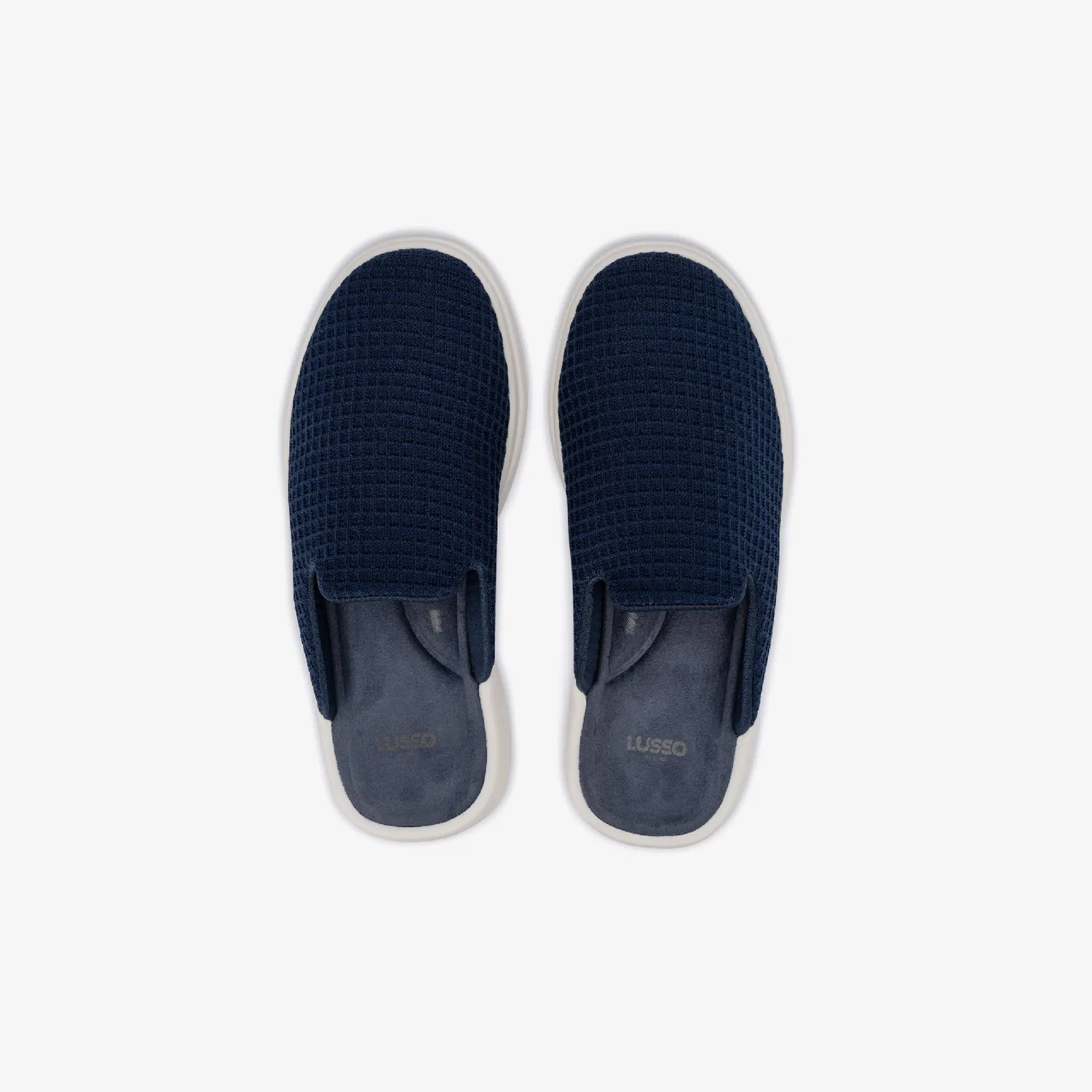 Мужские слайды Lusso Cloud Pelli Waffle Knit, индиго/маршмеллоу — фото 4