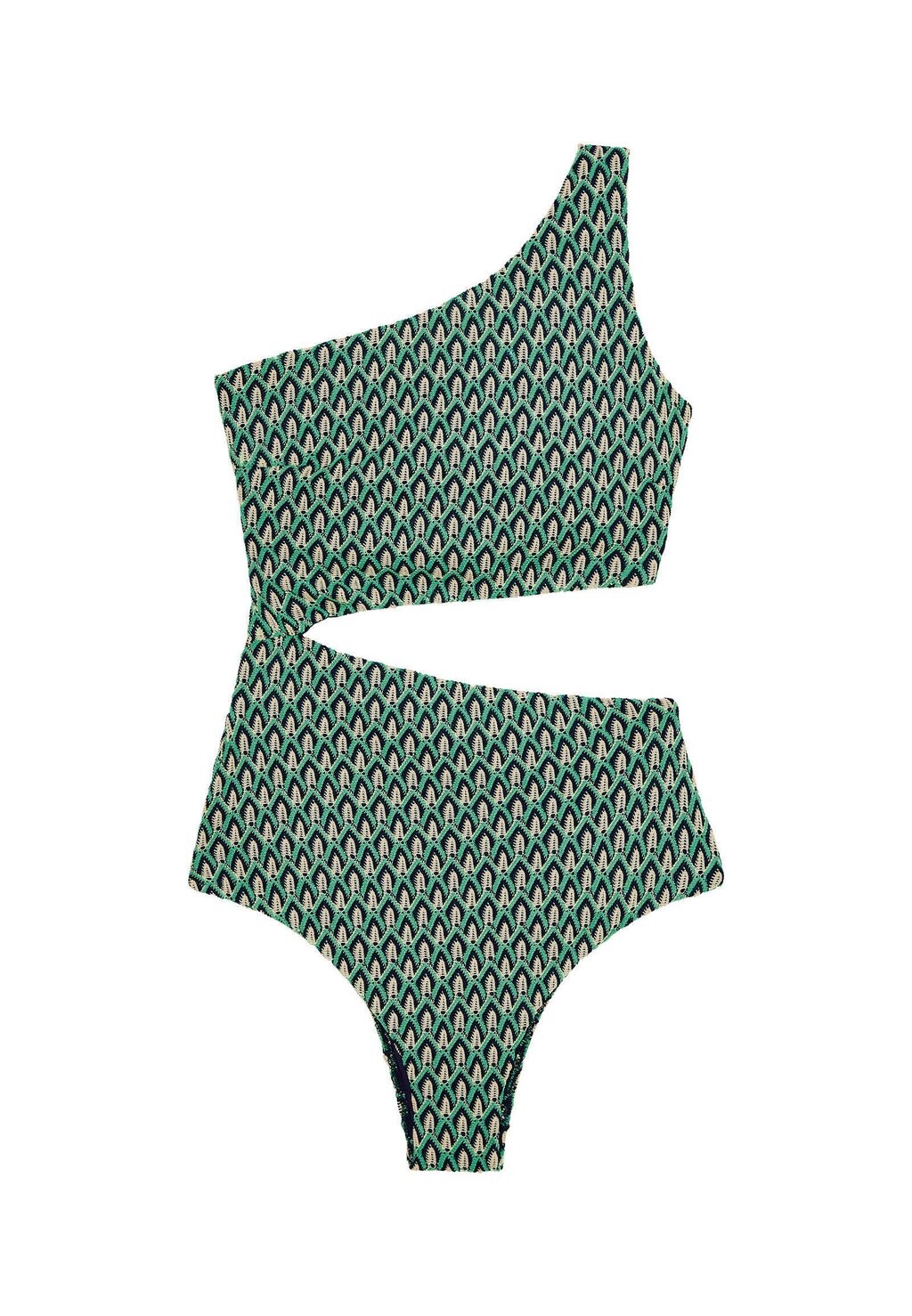 

Купальник Asymmetric Trikini OYSHO, бирюзовый