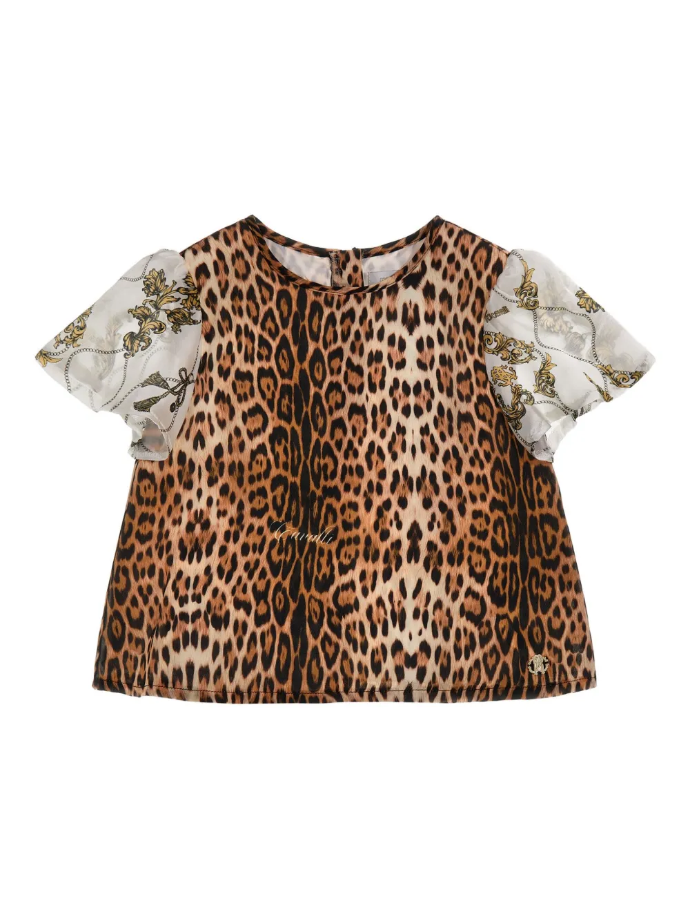 

Футболка с принтом Jaguar Roberto Cavalli Junior, коричневый