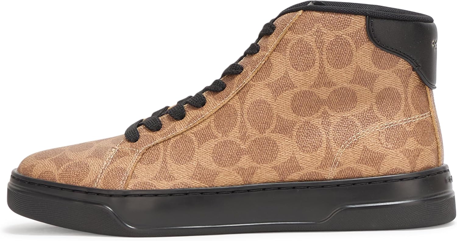 Мужские кроссовки Coach High Line High Top из фирменного канваса, черный/хаки — фото 2