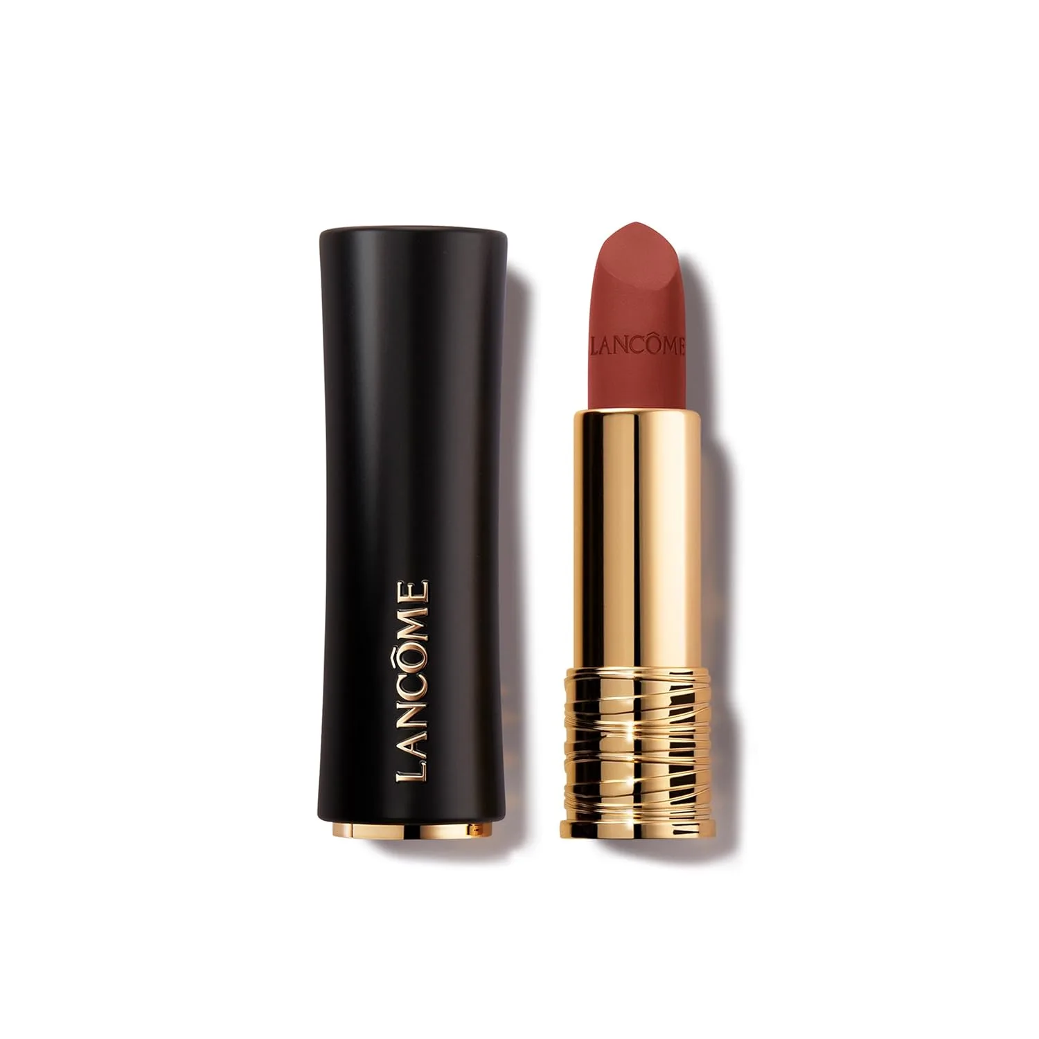 Матовая помада Lancôme L'Absolu Rouge Drama, ультраматовое покрытие, 8-часовое покрытие, керамиды, гиалуроновая кислота, экстракт розы для увлажнения и комфорта, стойкая к размазыванию., 222 Nude Frenergy