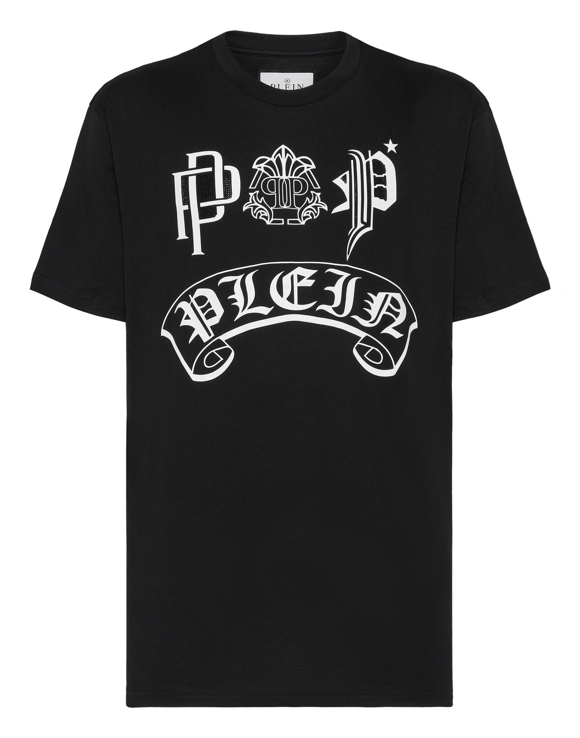 

Футболка с круглым вырезом SS Gothic Plein с кристаллами Philipp Plein, цвет Black / White