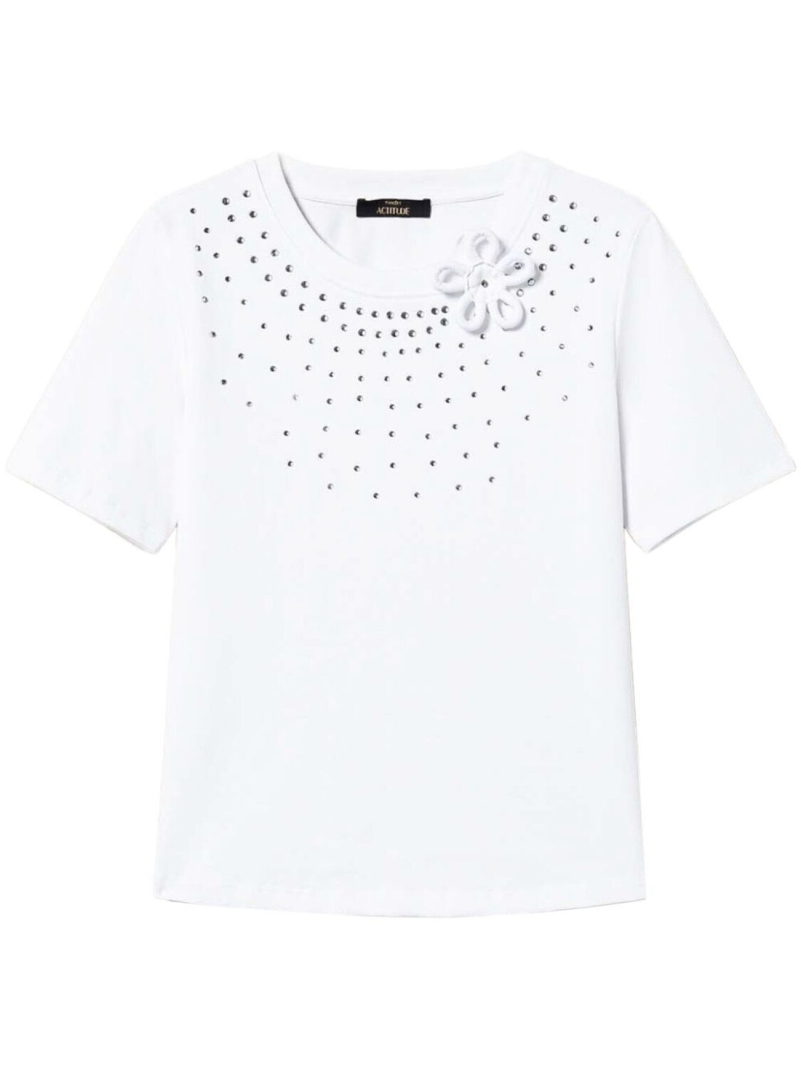 

TWINSET футболка со стразами, белый