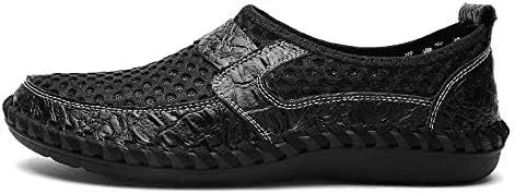 Мужские повседневные лоферы, дышащая сетка, Slip On, Black kvdrcs — фото 4