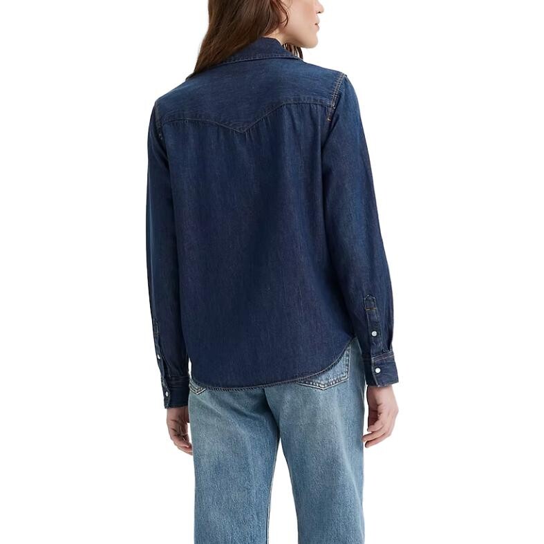 Рубашка женская темно-синяя Levi’S — фото 3