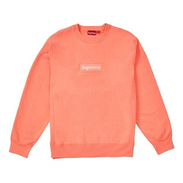 

Свитер fw18 box logo crewneck fluorescent sweater 'pink' Supreme, розовый