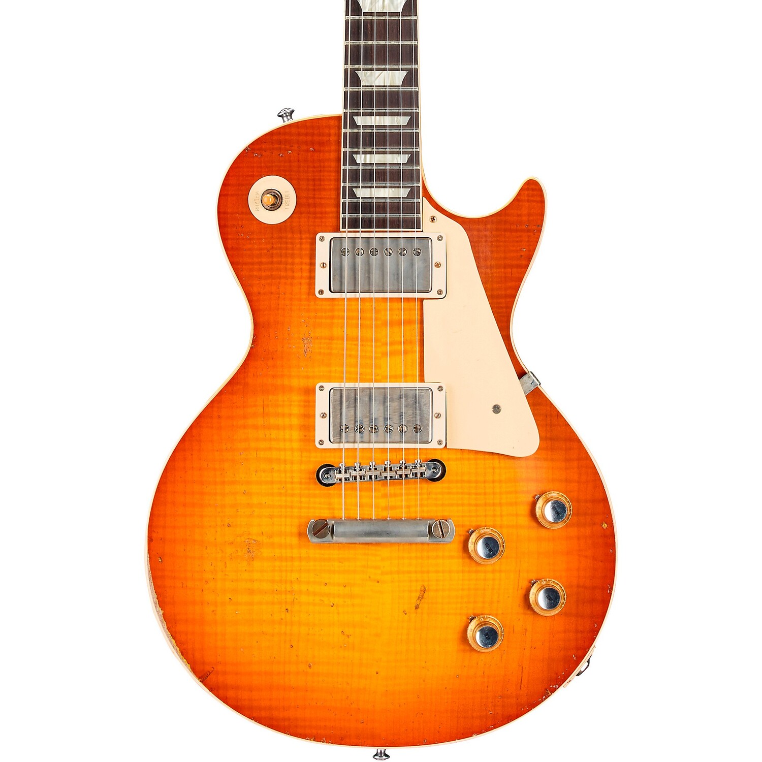 

Электрогитара Gibson Custom Murphy Lab 1960 Les Paul Standard Reissue Heavy Aged Tangerine Burst