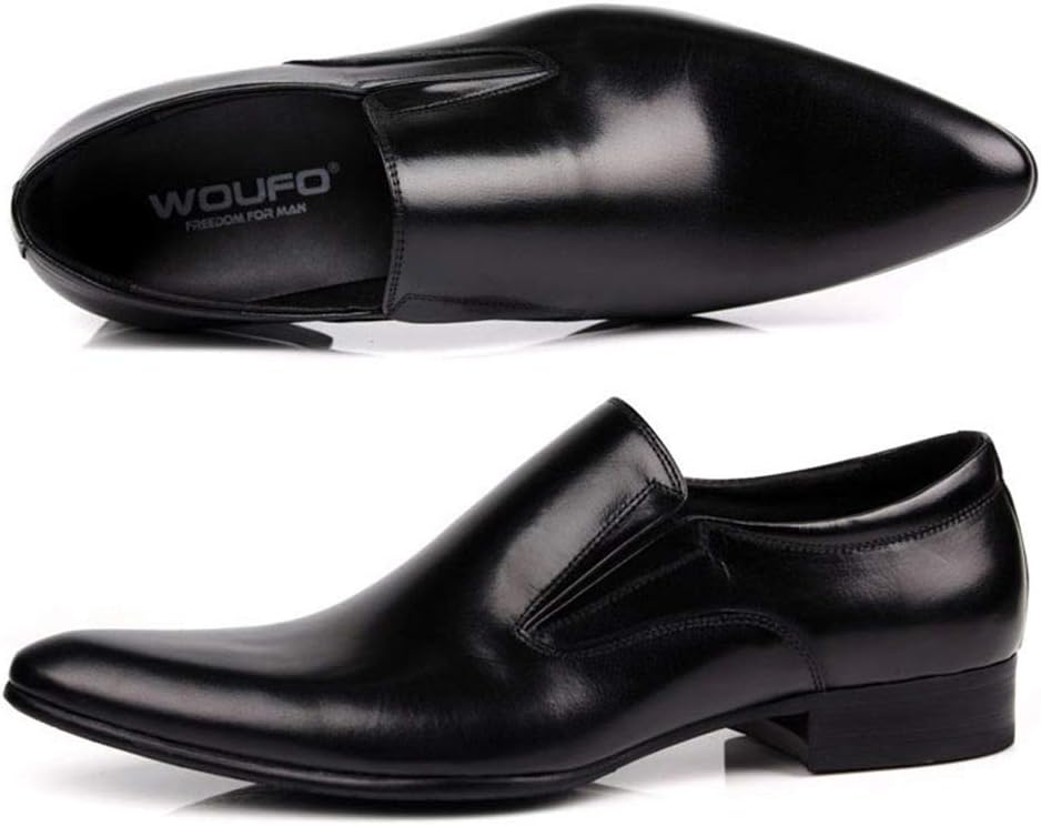 Мужские деловые кожаные туфли, острый носок, формальные слипоны Oxfords, городские офисные туфли, красные, 42/UK 8/US 8.5 Jlfzc — фото 3