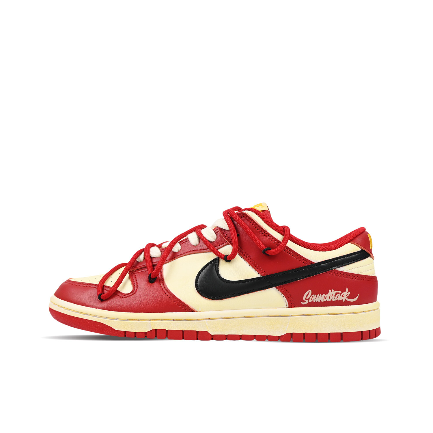 

Кроссовки Nike Dunk Skateboarding Shoes Men Low-top Beige/Red, бежевый/красный
