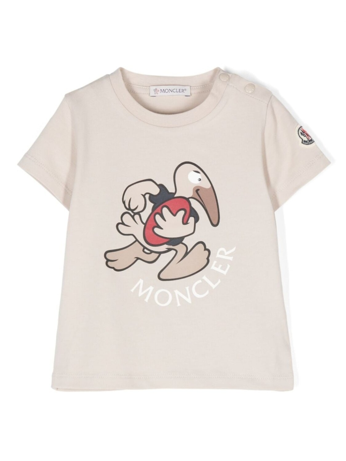 

Moncler Enfant футболка с графическим принтом, коричневый