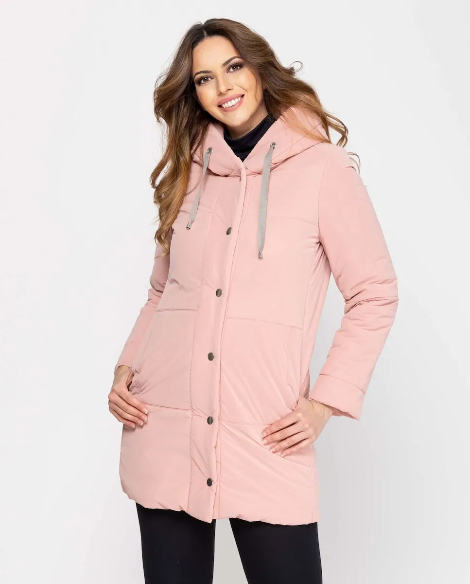 

Женская парка с капюшоном и карманами Fsh, розовый