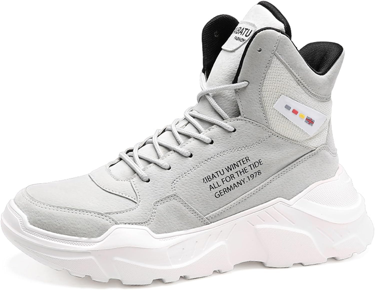 

Кроссовки GSIGUL для мужчин, модные высокие кеды, мужские беговые кроссовки, спортивная и повседневная обувь для тренировок и прогулок, серый