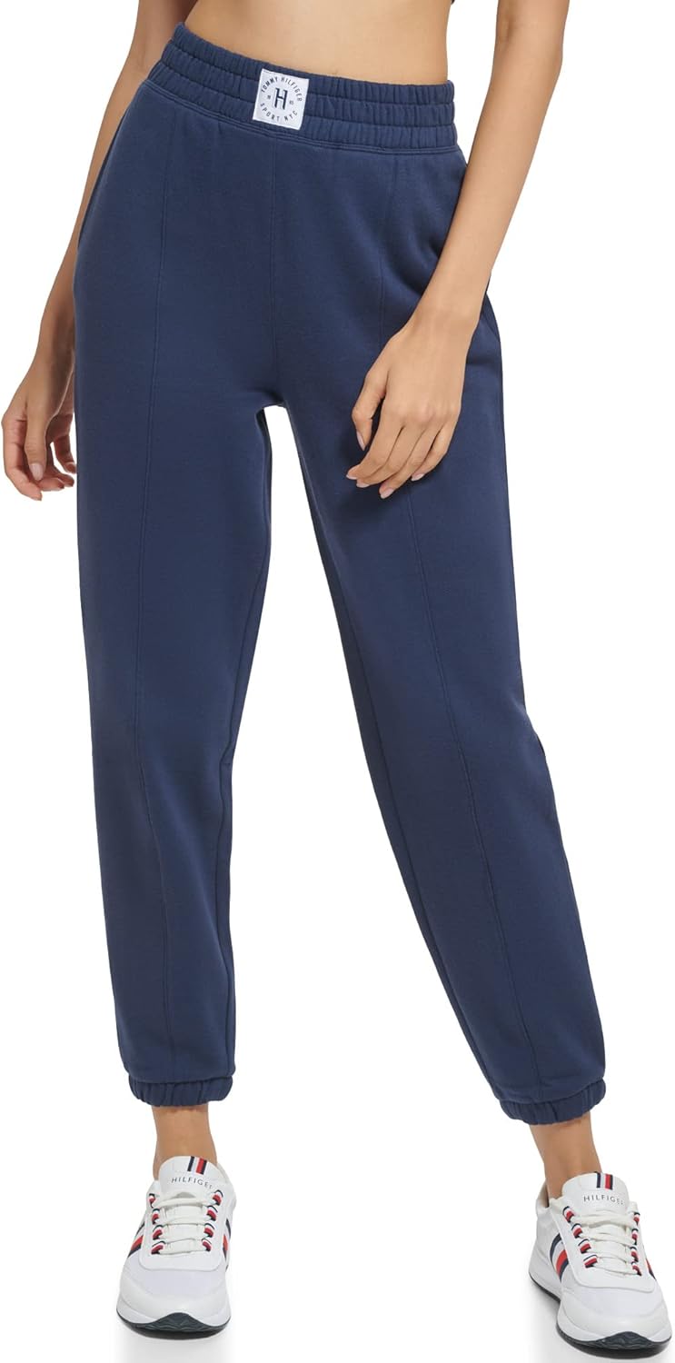 

Женские флисовые джоггеры с нашивкой-логотипом Tommy Hilfiger и эластичным поясом, Navy