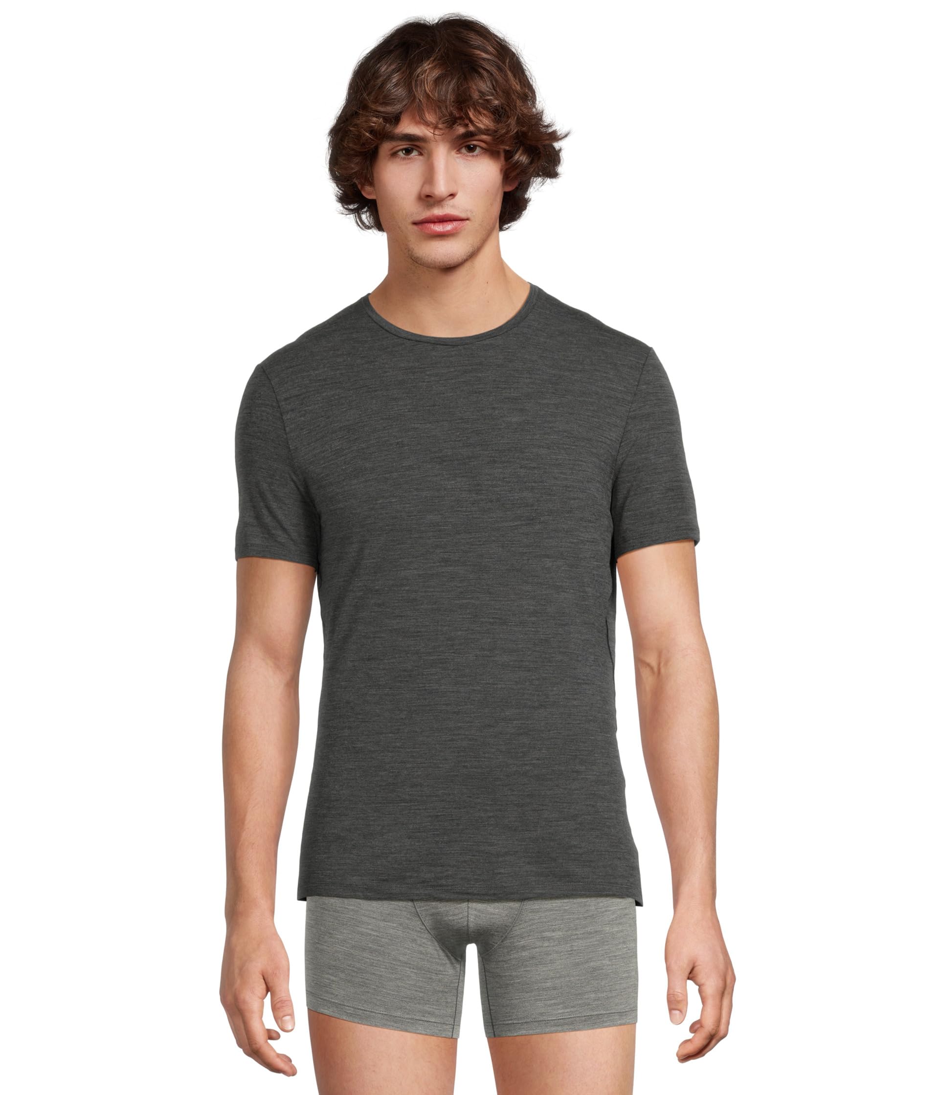 

Футболка Icebreaker Merino 150 Anatomica Short Sleeve Crewe, цвет Jet Heather