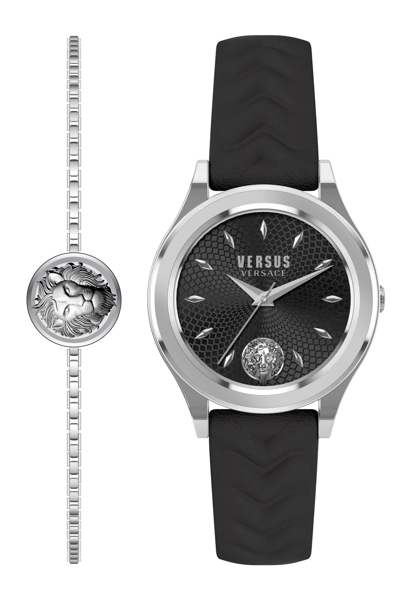 

Часы Mount Pleasant Box S Strap Versus Versace, цвет black/stainless steel/black