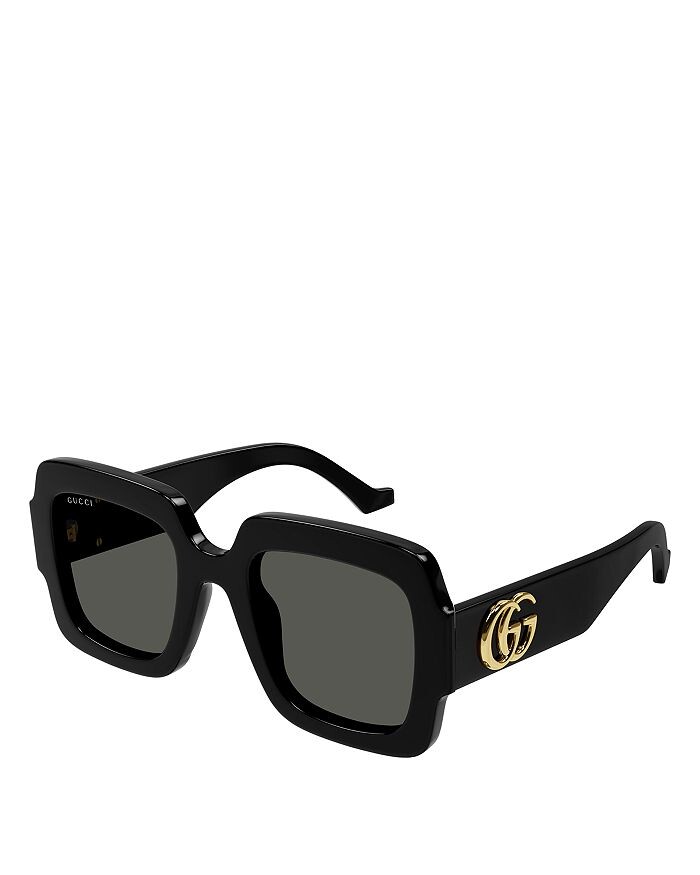 

Солнцезащитные очки Gucci Plastique в квадратной форме, 50 мм, черный
