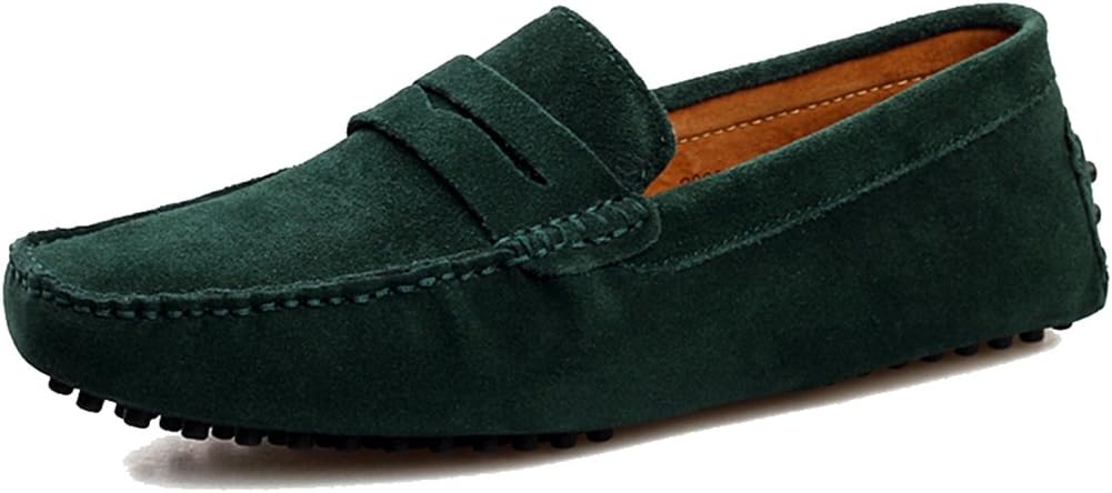 

Мужские мокасины TDA с разноцветной полоской из горячей замши