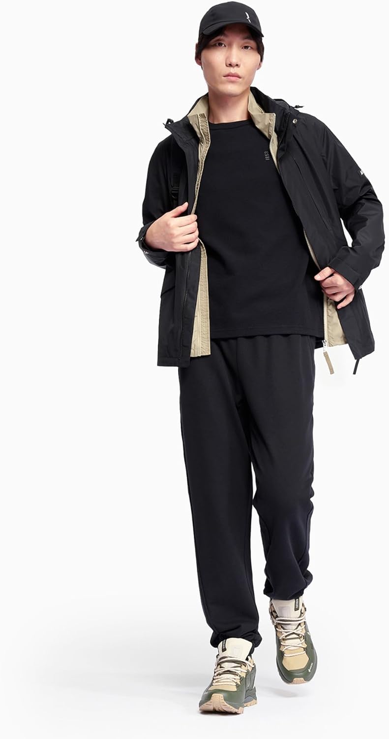 

Мужская повседневная футболка Aigle с рукавами реглан и защитой от УФ-излучения, черный