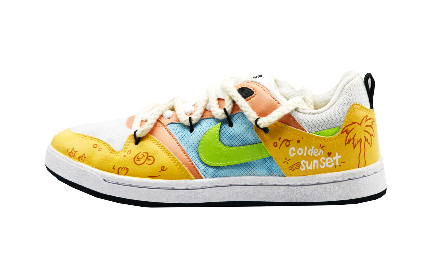 

Мужские кроссовки SB Alleyoop Beach Autumn Coconut Abrasion Resistant Low top Lightweight And Flexible Nike, желтый