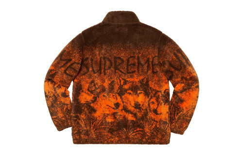 Куртка Supreme SS19 Wolf Fleece Jacket Orange Totem polar fleece Unisex, оранжевый — фото 2