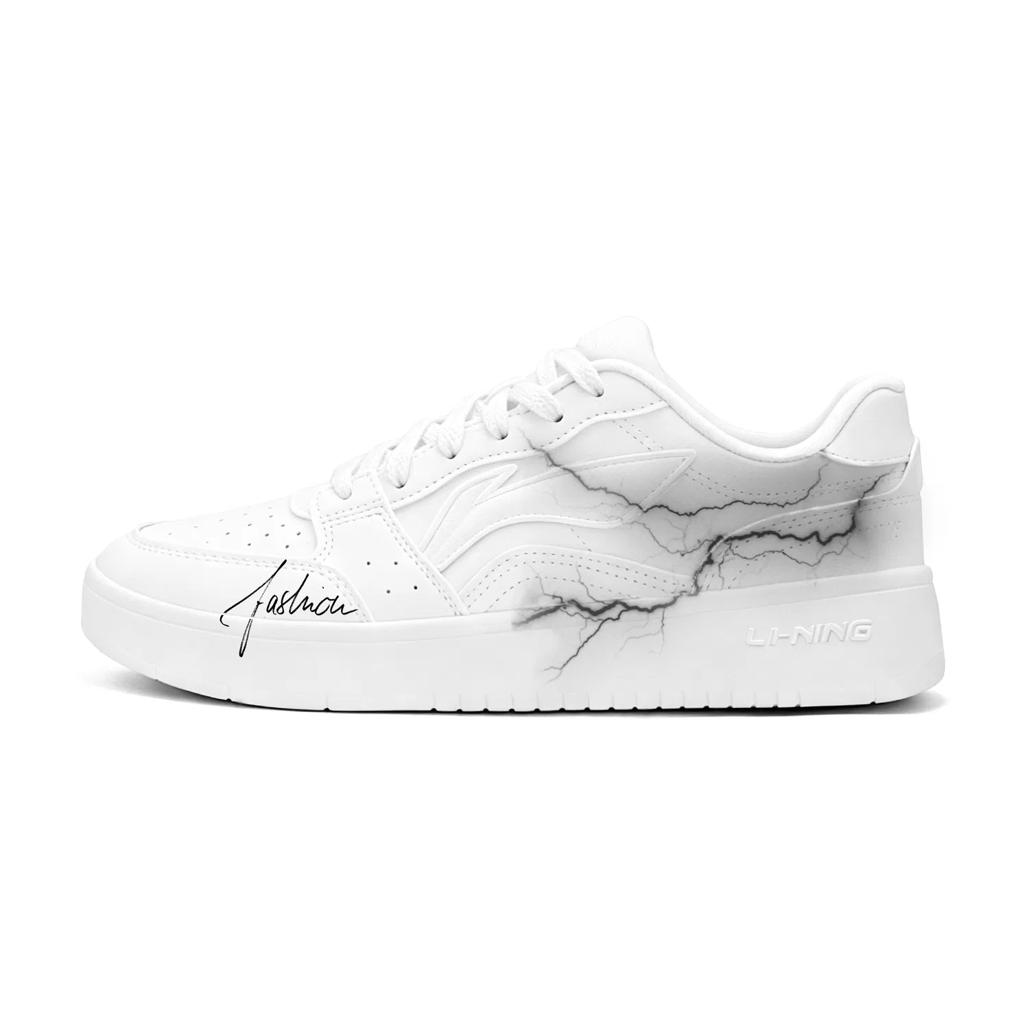 Кроссовки скейтбордические Li-Ning Sycee черно-бело-серые — фото 3