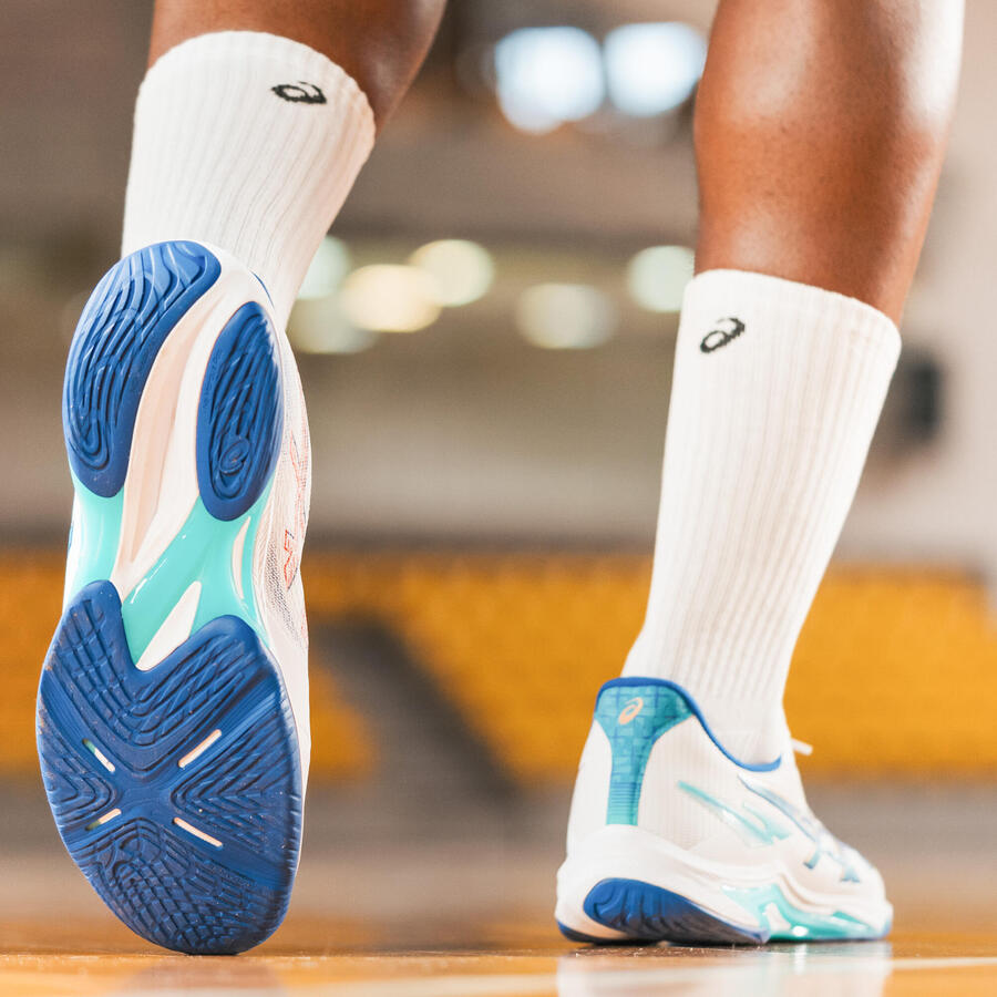 Женские/мужские гандбольные кроссовки ASICS Netburner 4 Japan Heritage, белые — фото 2