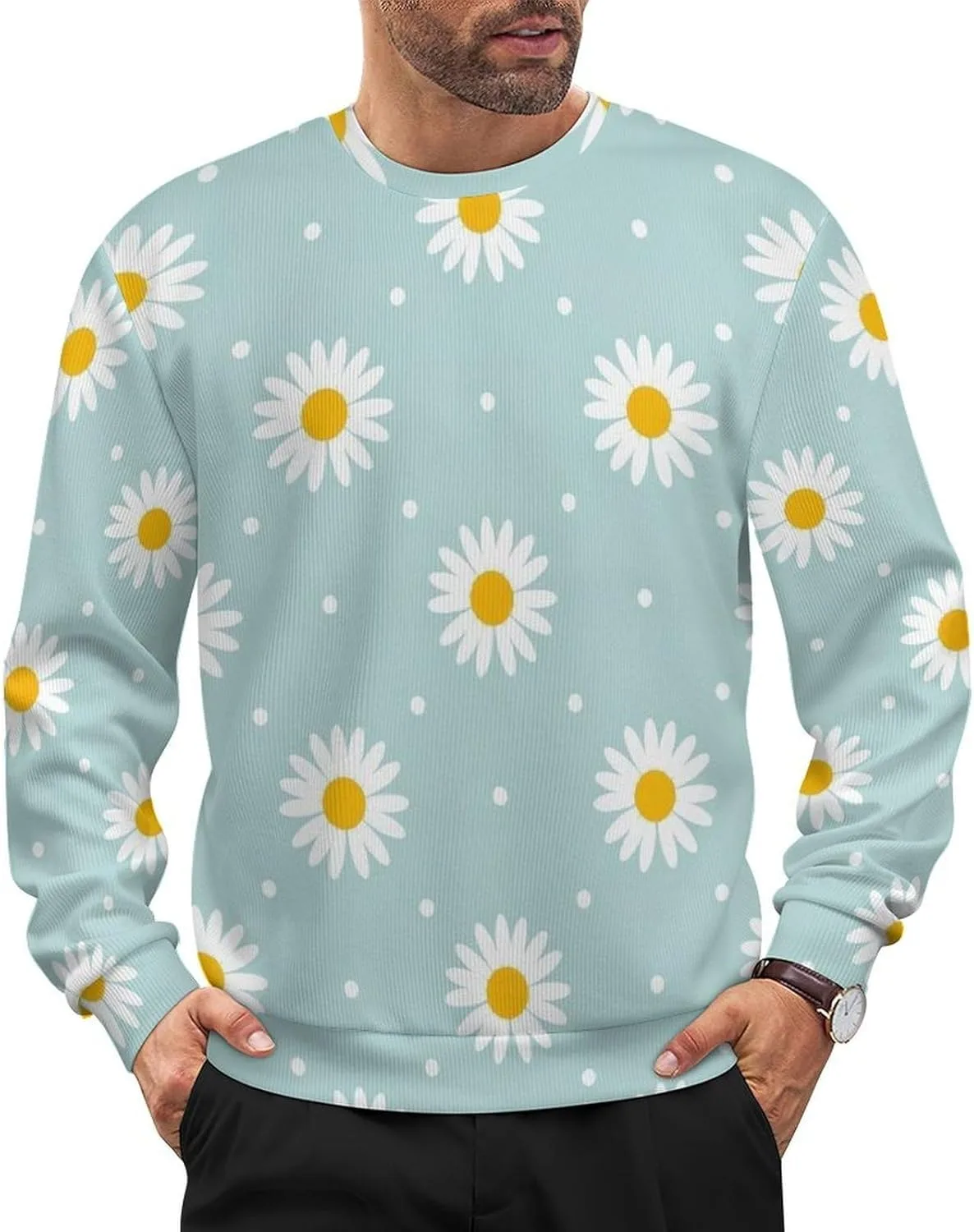 

Мужской вязаный свитер Casual Textured Pullover с длинными рукавами Meaudiwes